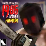 1986 Scary Mr.Chainsaw Premium Logo