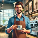 Coffee Shop Simulator 3D Cafe Logo