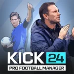 KICK 24: Pro Football Manager Logo