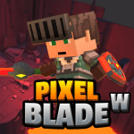Pixel Blade W - World Logo