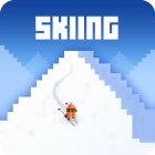 Skiing Yeti Mountain Logo