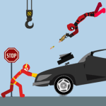 Stickman Break Ragdoll Bone Logo